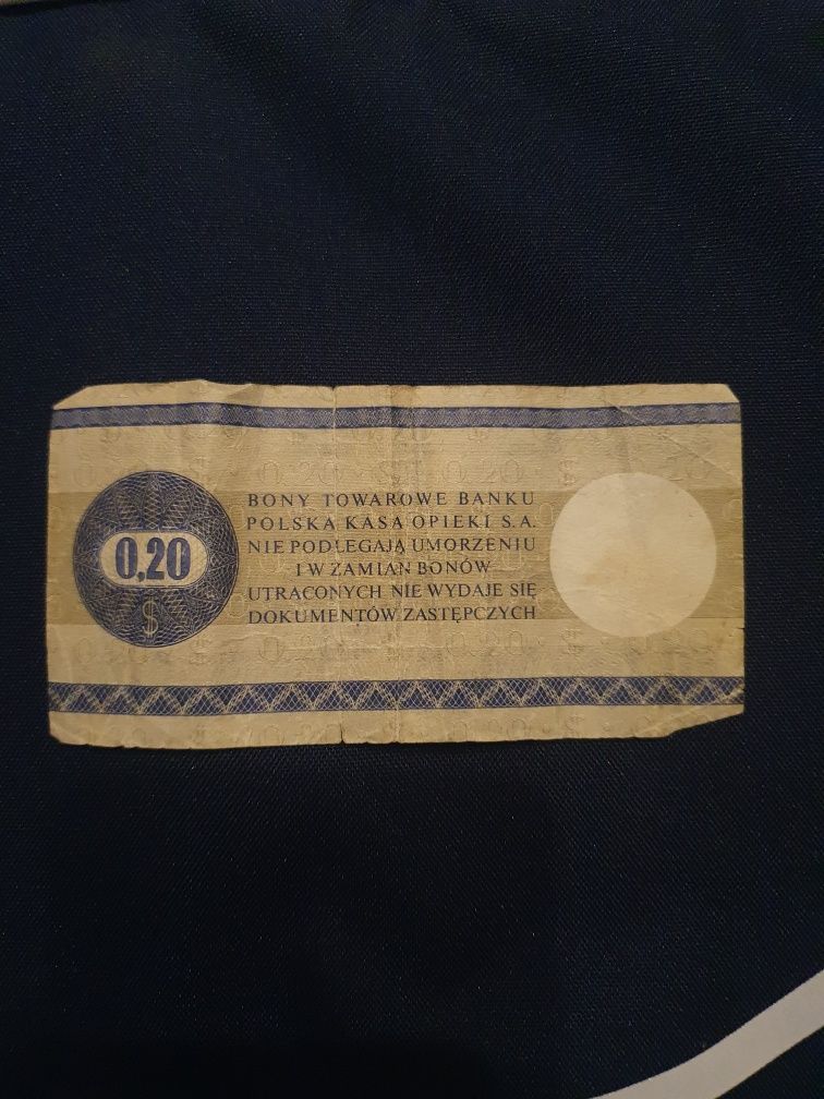 Bon towarowy 0.20 $, 1979r.