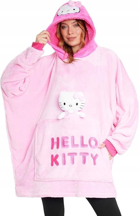 оверсайз плед-худі hello kitty