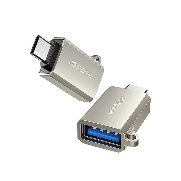 Adapter Joyroom S-H151 USB-C (męski) / USB-A (żeński) z oczkiem na smy