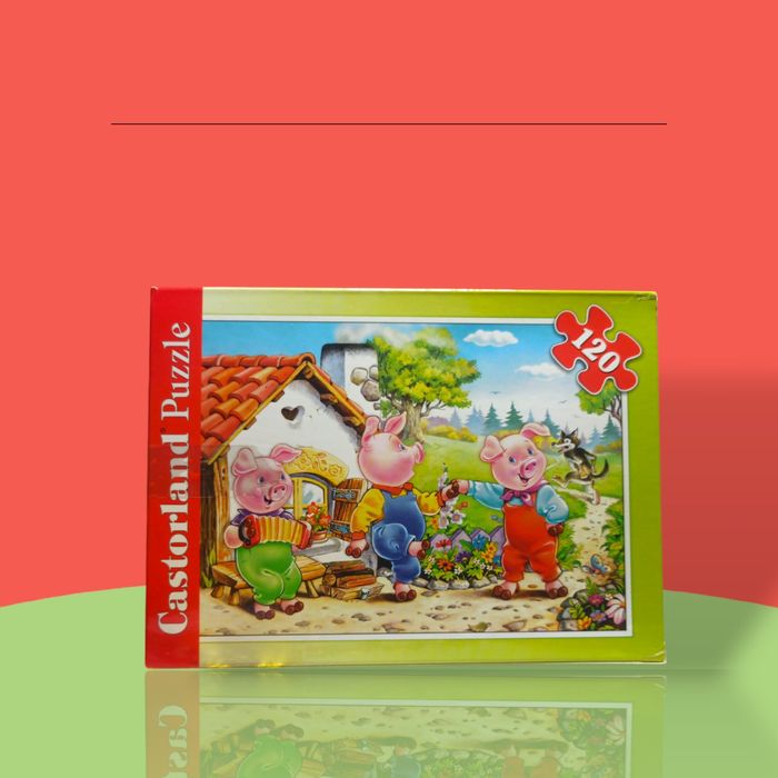 Пазли для дітей і дорослих . Три поросята.