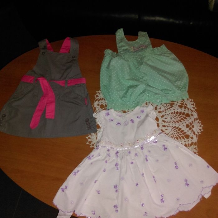 Paka ubranek roz 74+ gratis szelki do nauki chodzenia i maskotki