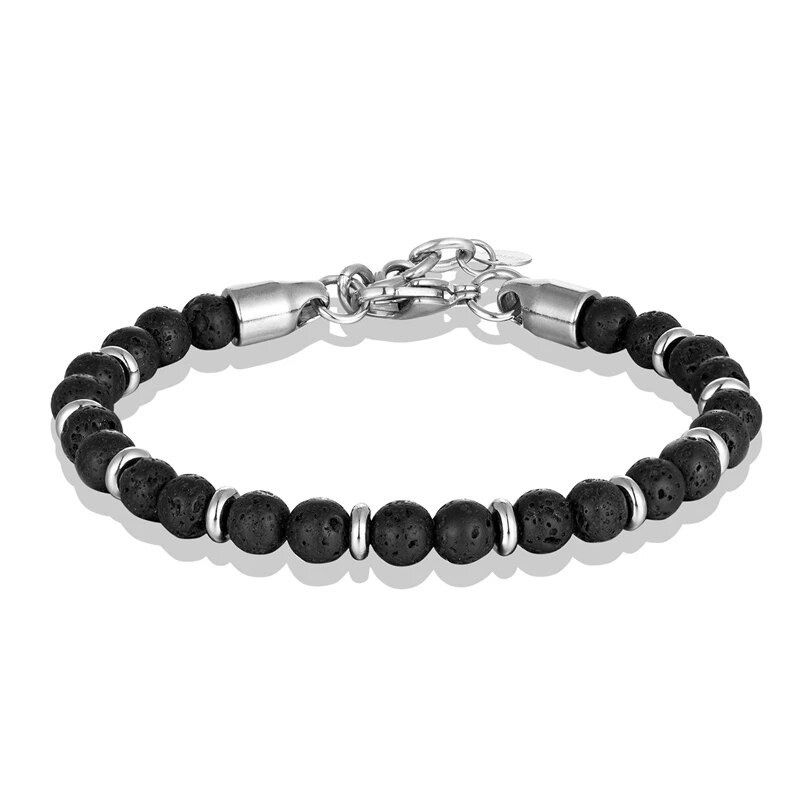 Pulseira Masculina Olho de Tigre Natural - inoxidável