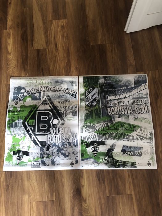 Plakat Borussia Möchengladbach oryginalny piłkarski Niemcy Bundesliga