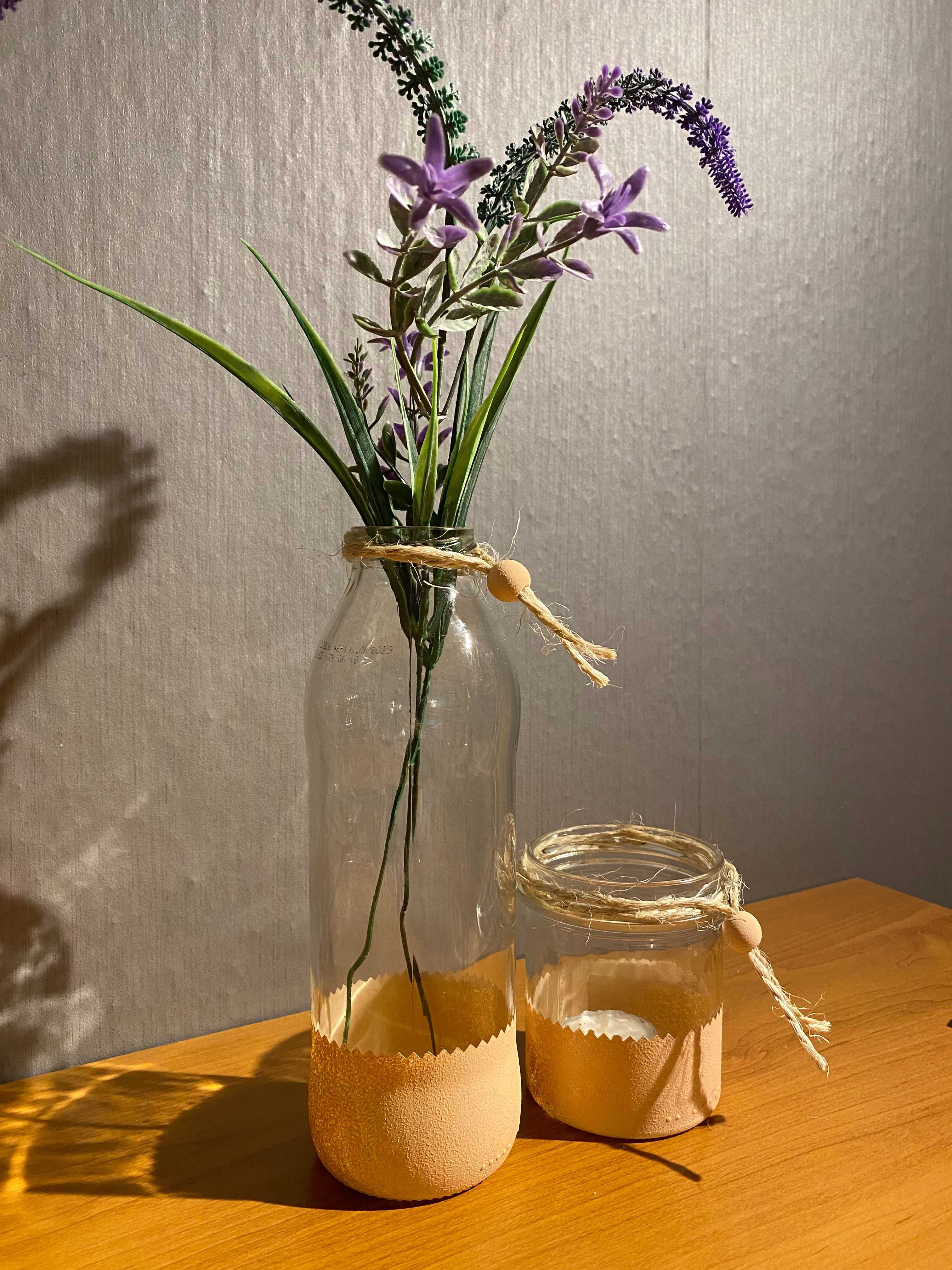 Lampion i wazon ze szkła
