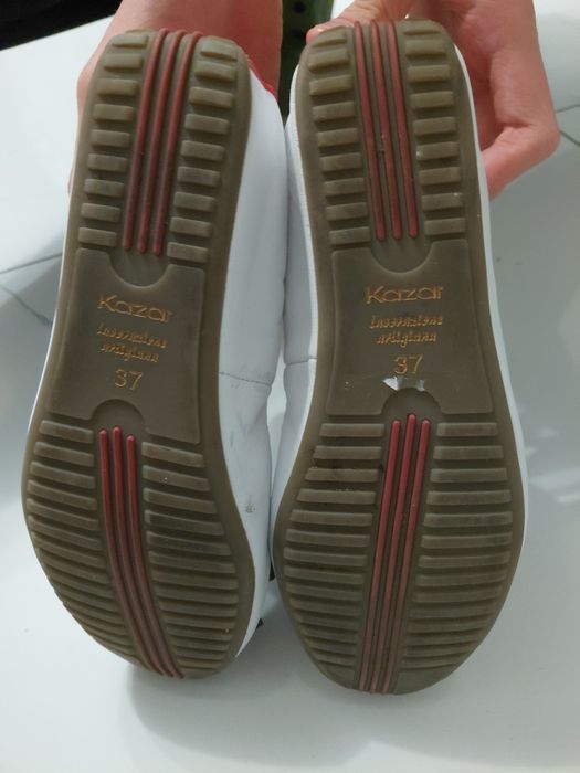 Barelinki kazar białe skórzanie orginalne