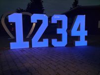 Cyfry LED podświetlane stojące cyfry podświetlane