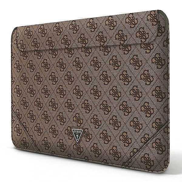 Pokrowiec Guess 4g Uptown Triangle Logo na laptopa 16'' - brązowy