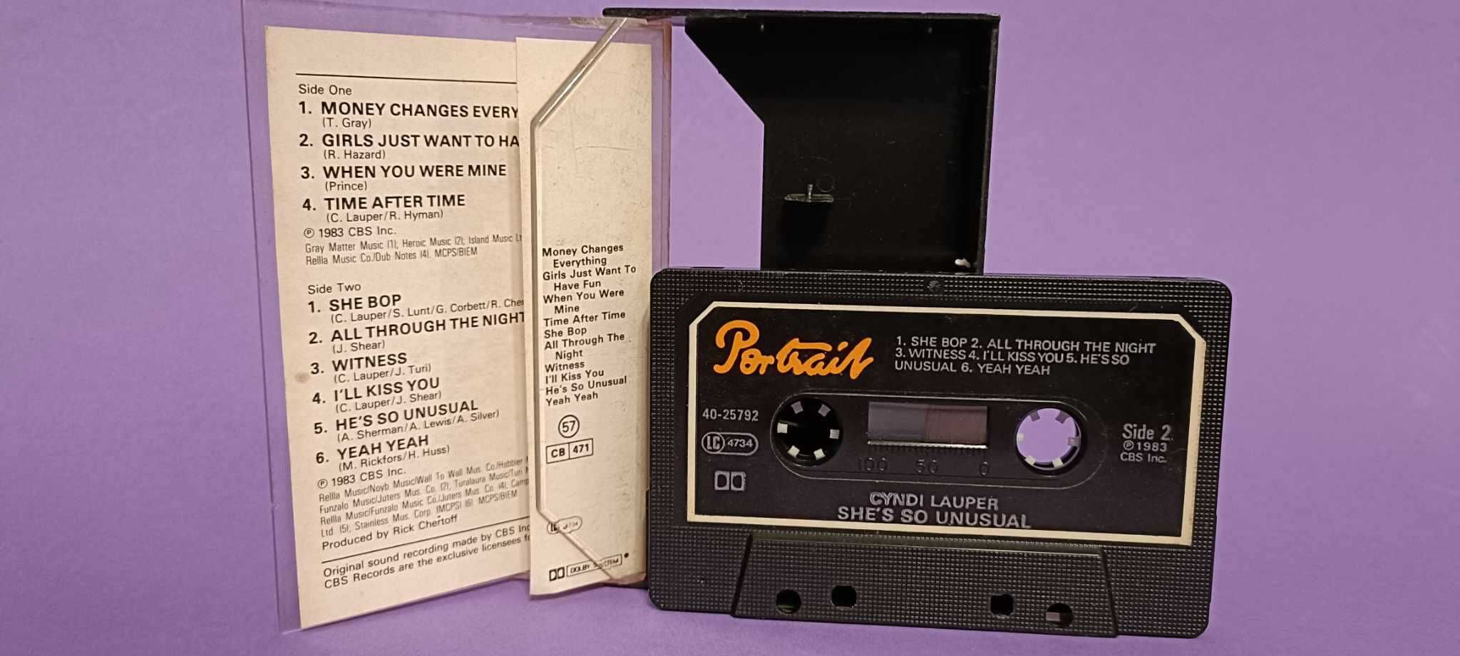 Cyndi Lauper – She's So Unusual  1983 UK kaseta magnetofonowa