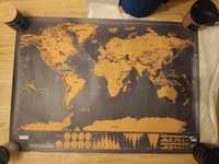 Mapa świata zdrapka