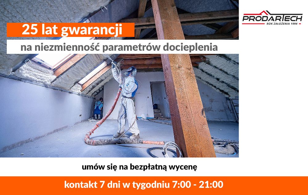 Ocieplanie piana pianowanie poddaszy pianka PUR ocieplenia pianką PUR