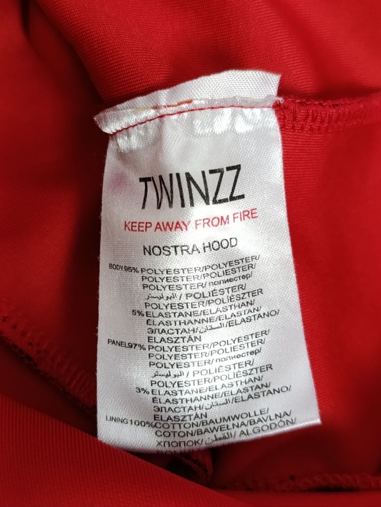 Bluza Twinzz XL Czerwono Czarna z Kapturem