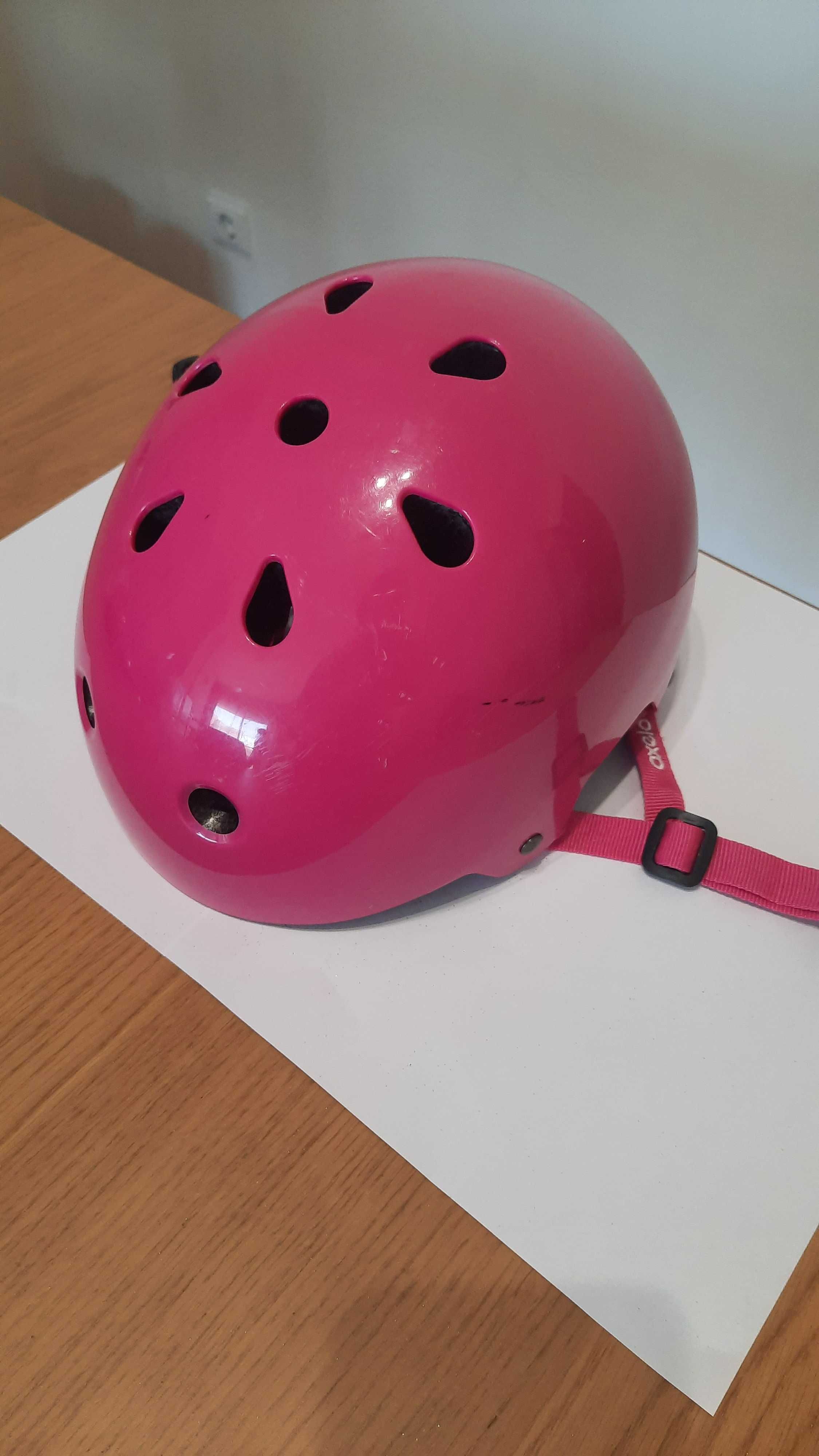 Capacete Infantil Pink - Marca Oxelo - Tam50-54cm