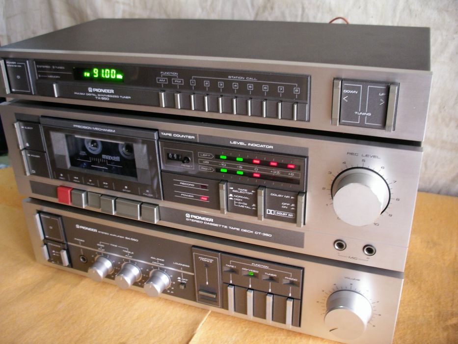 aparelhagem hifi pioneer 3 elementos