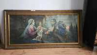 Stary obraz / rama Święta Rodzina Giovanni Maryja, Józef, Jezus