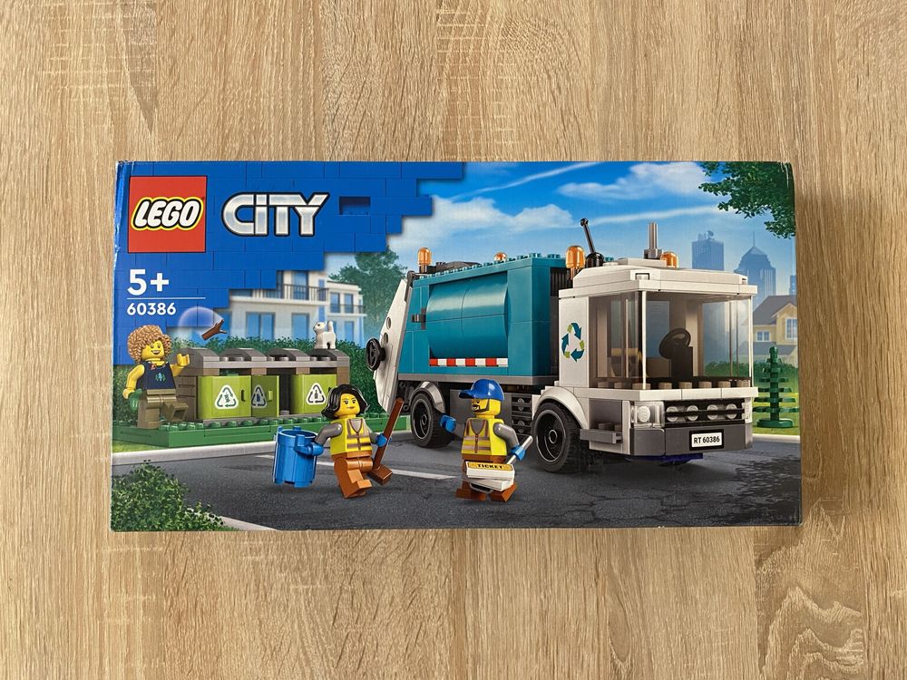 Nowe LEGO City 60386 Ciężarówka recyklingowa