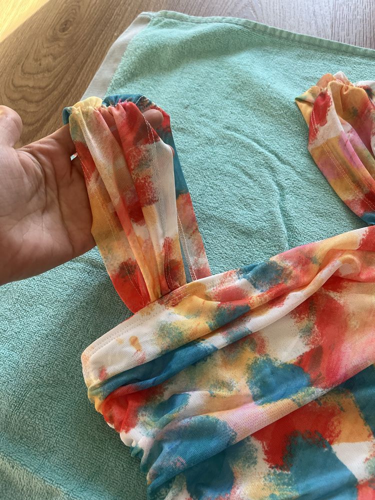 Conjunto saia e top colorido
