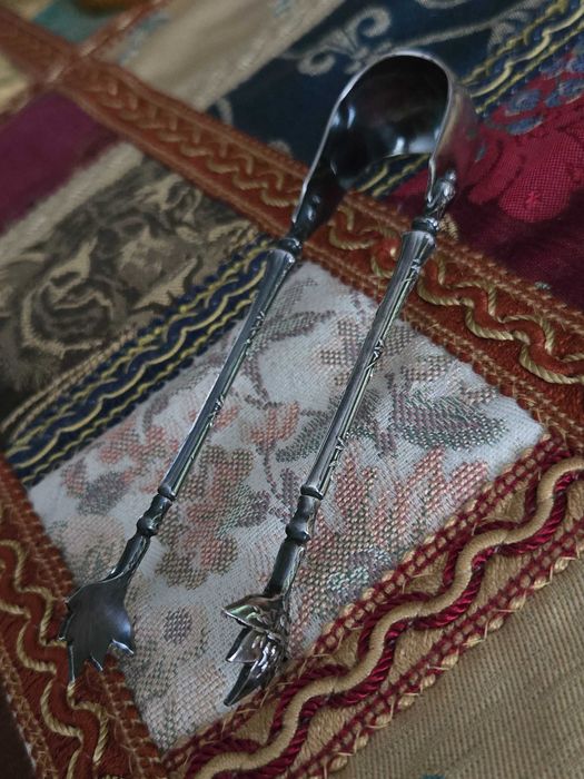 Szczypce Pazurki srebro Pr 950 Minerva Francja-Paryż do cukru lub lodu