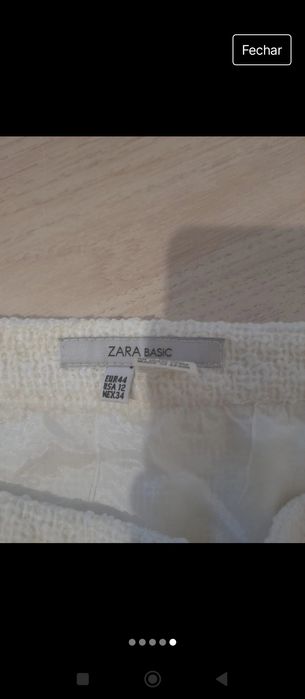 Saía Zara Tamanho XXL Novo