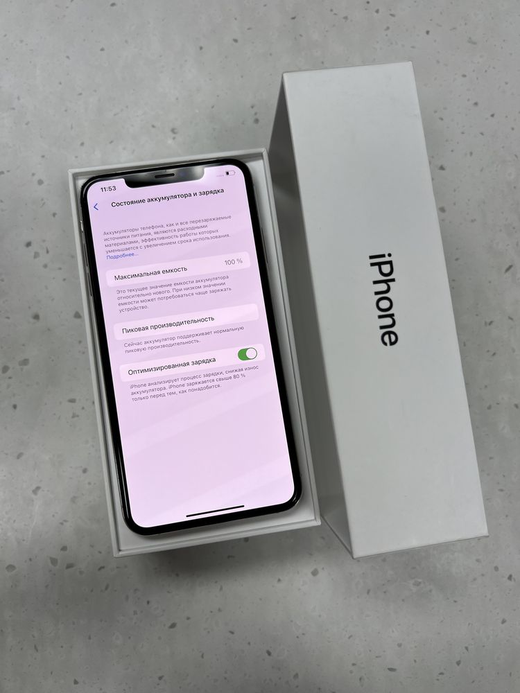 iPhone XS Max 64gb Silver Unlock Ідеал з Гарантією