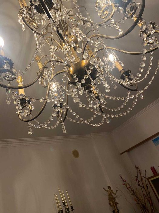 Candeeiro de teto/Lustre em Cristal