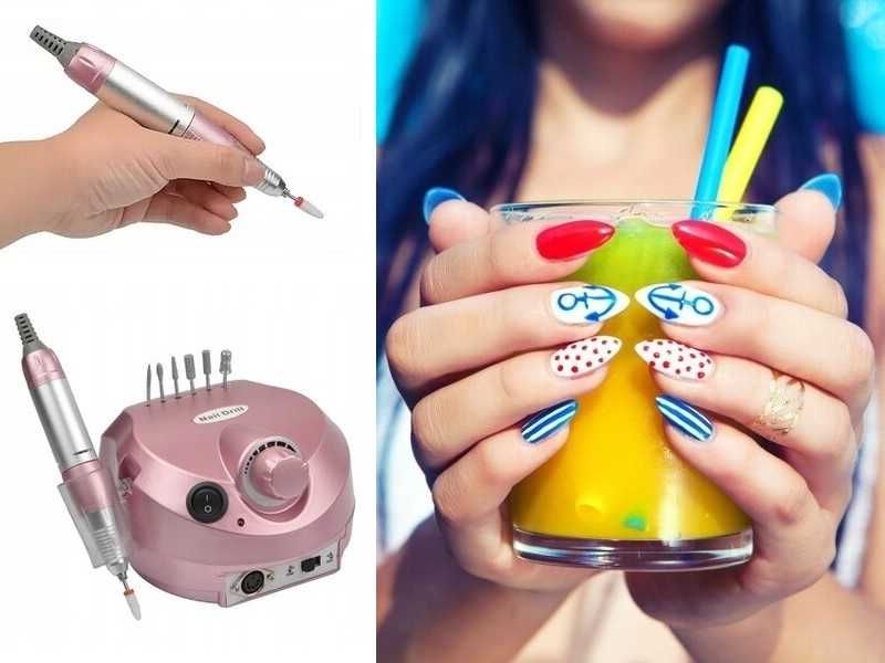 Frezarka DO Manicure Pedicure 80 W Mocna + FREZ CERAMICZNY