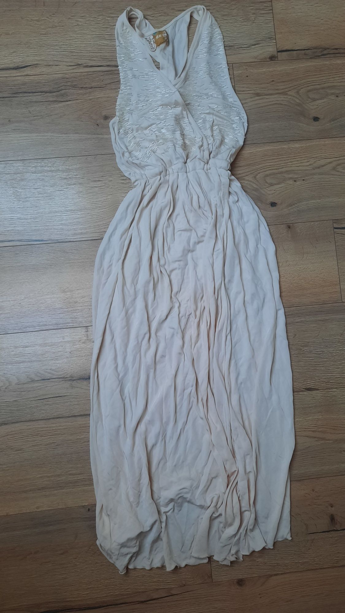 Maxi sukienka hm z rozporkiem boho M L