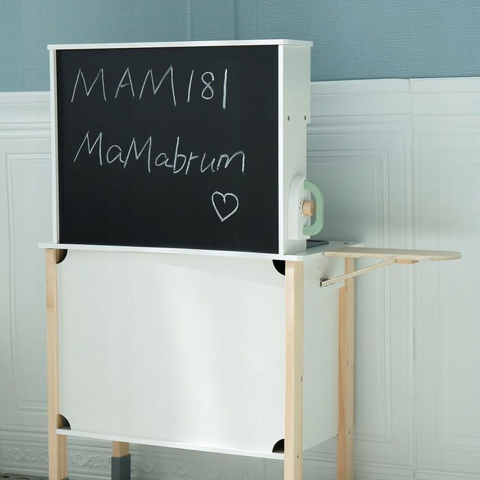 Kuchnia Drewniana Interaktywna Z Pralką Zmywarką Tablica Kredowa fv