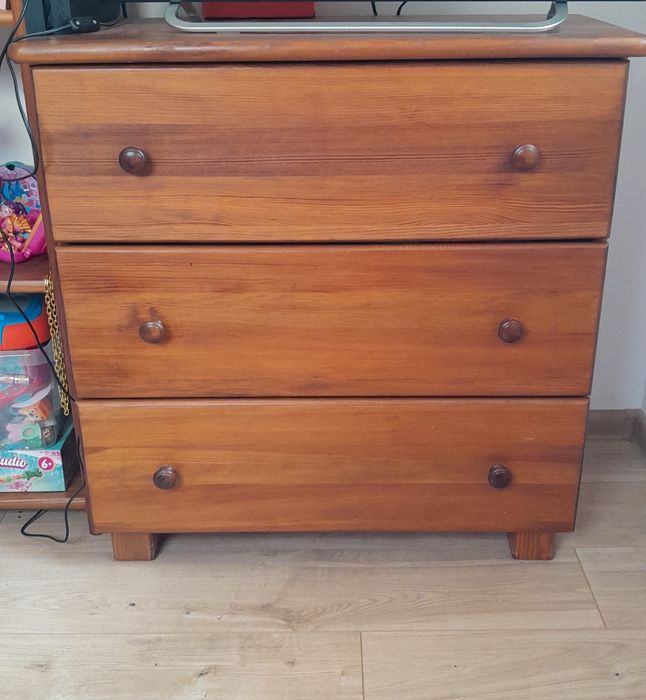 Komoda drewniana sosna kolor dąb