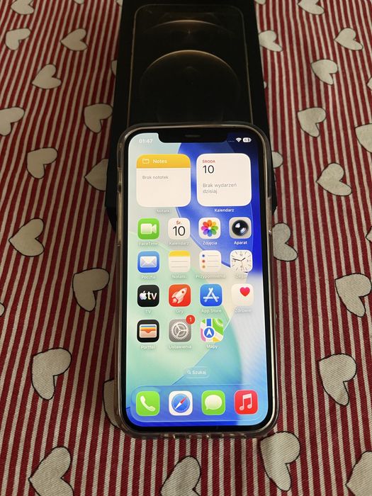 Okazja jak nowy iPhone 12 pro gold  256 gb zestaw