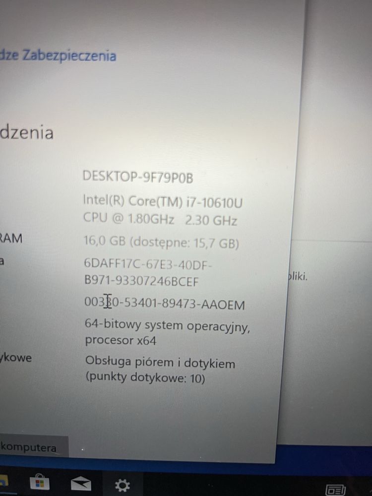 DELL Latitude 7410 Dotykowy i7-10610U 16RAM 256 Gb