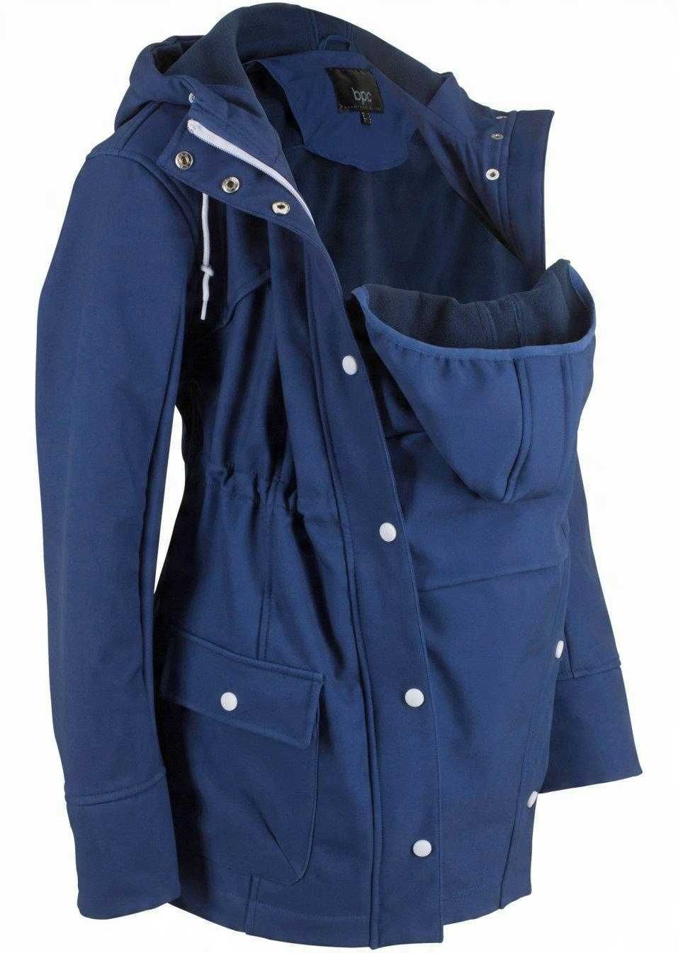 Kurtka ciążowa Przeciwdeszczowa  z wstawką dla dzidziusia - Softshell