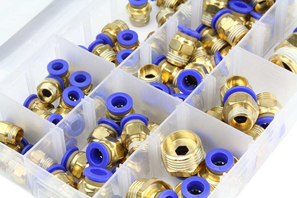 Штекерний з'єднувач, фітинг прямий пневматичний різьбовий TIR M66573