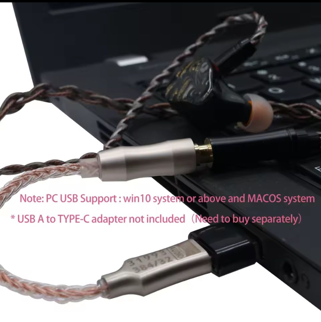 DAC Wzmacniacz Słuchawkowy CX31993 USB C/3.5mm Transparen/Blue