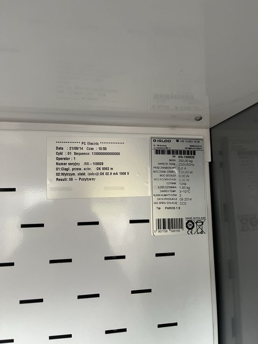 Regał chłodniczy Igloo Paros 1.9 szafa witryna chłodnicza sklepowa