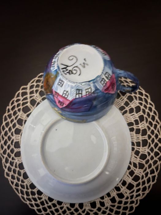 Filiżanki ręcznie malowane - anioły