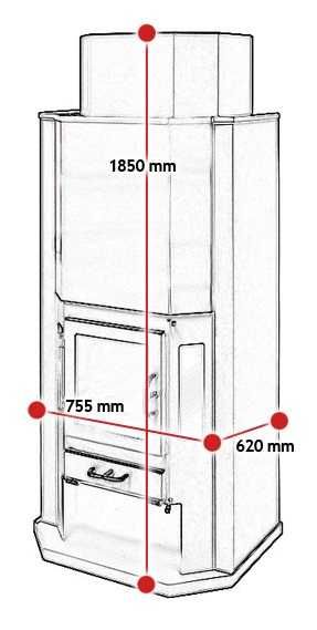 KOMINEK PIEC DIPLOMAT B 14 kW  płaszcz wodny eco design