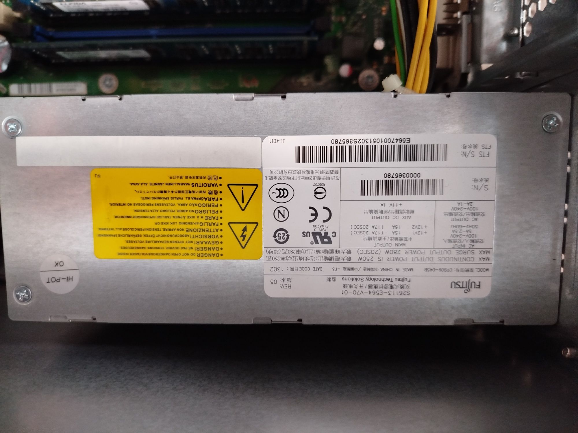 Компьютер системный блок fujitsu Esprimo P710 e85+ mi5w офис, i3 3220