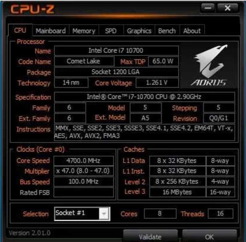 Процесор Intel I7-10700