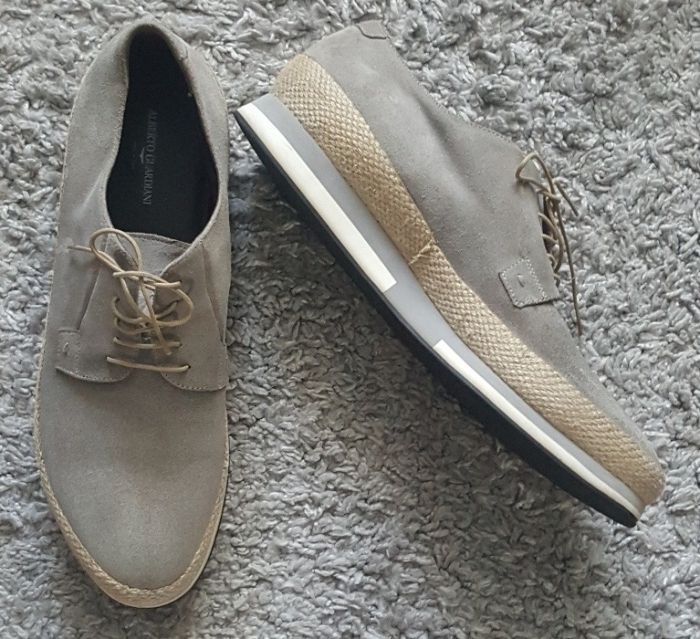 Оригинал!фирменные,итальянские,замшевые туфли-броги- alberto guariani