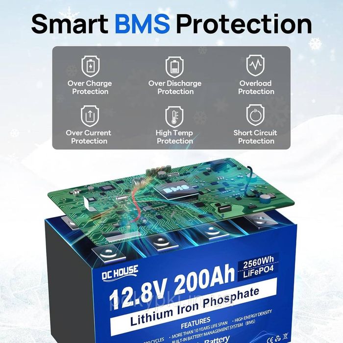 Акамулятори LiFePO4 DC HOUSE  12V. 200Ah Lithium