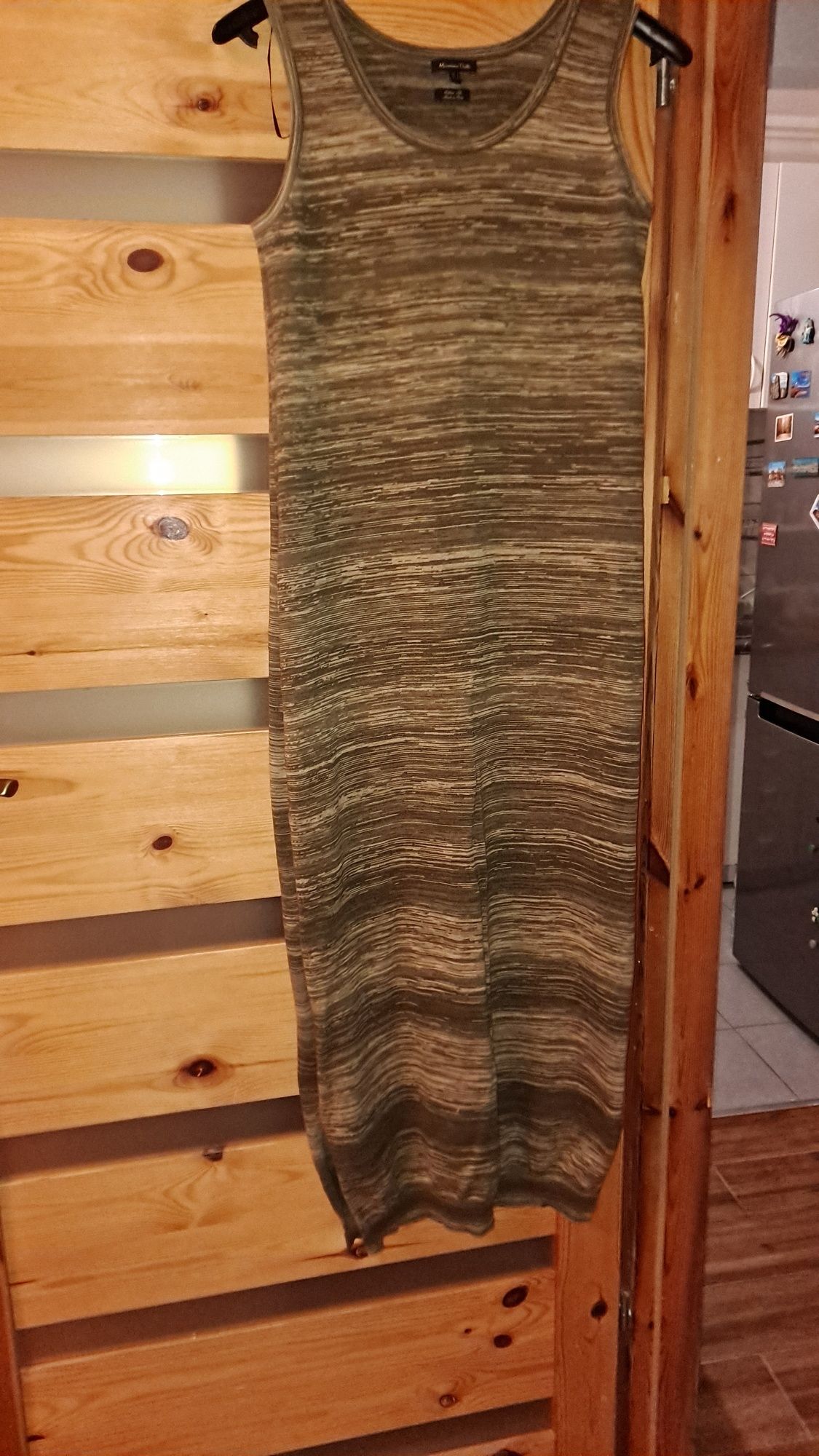 Massimo Dutti  sukienka  dzianinka cienka  M/ L melanż zielen