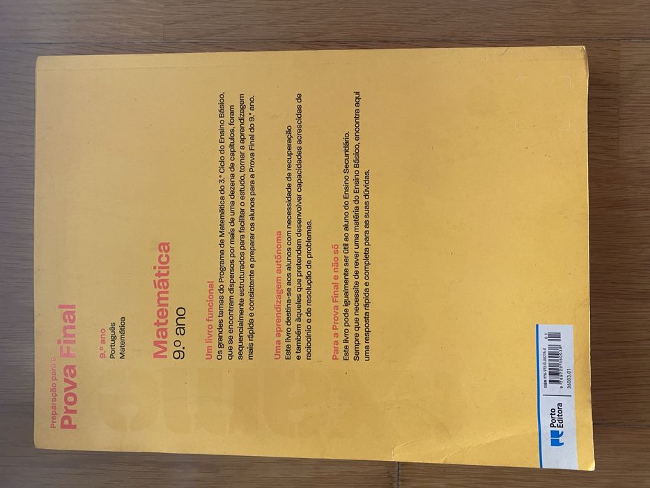 Preparação para a Prova Final Exame Matemática 9ano Porto Editora