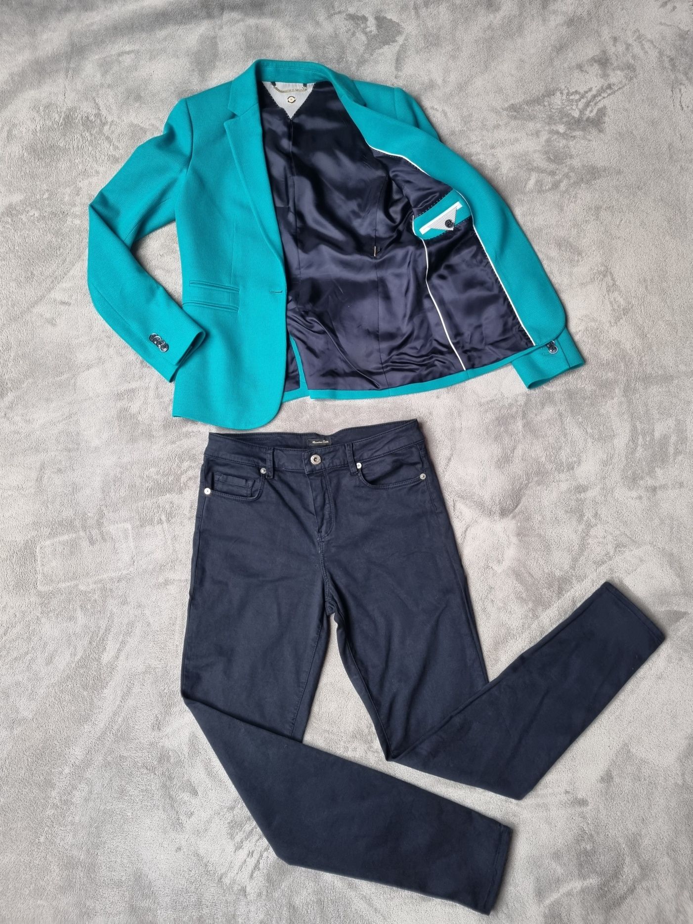 Granatowe spodnie Massimo Dutti, rozm. 40