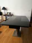 Mesa de Sala com tampo de vidro extensivel