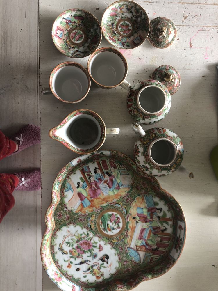 Unikatowy zestaw porcelana Chińska Kanton