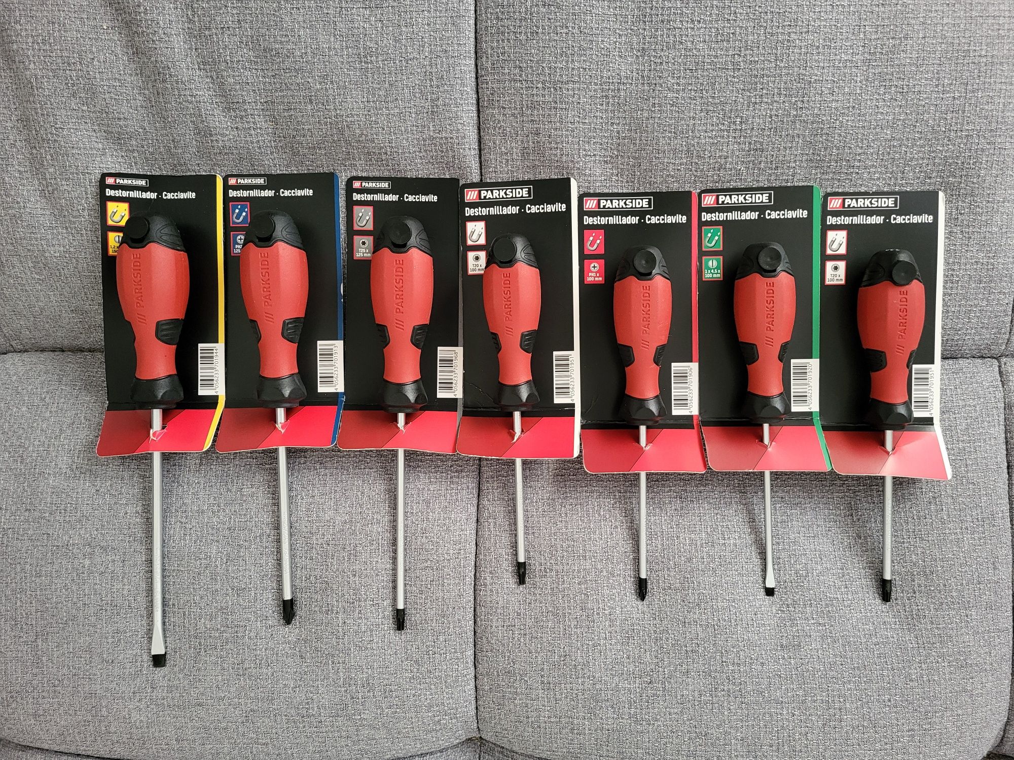 Conjunto de 7 Chaves de Fendas (Parkeside/Novas)