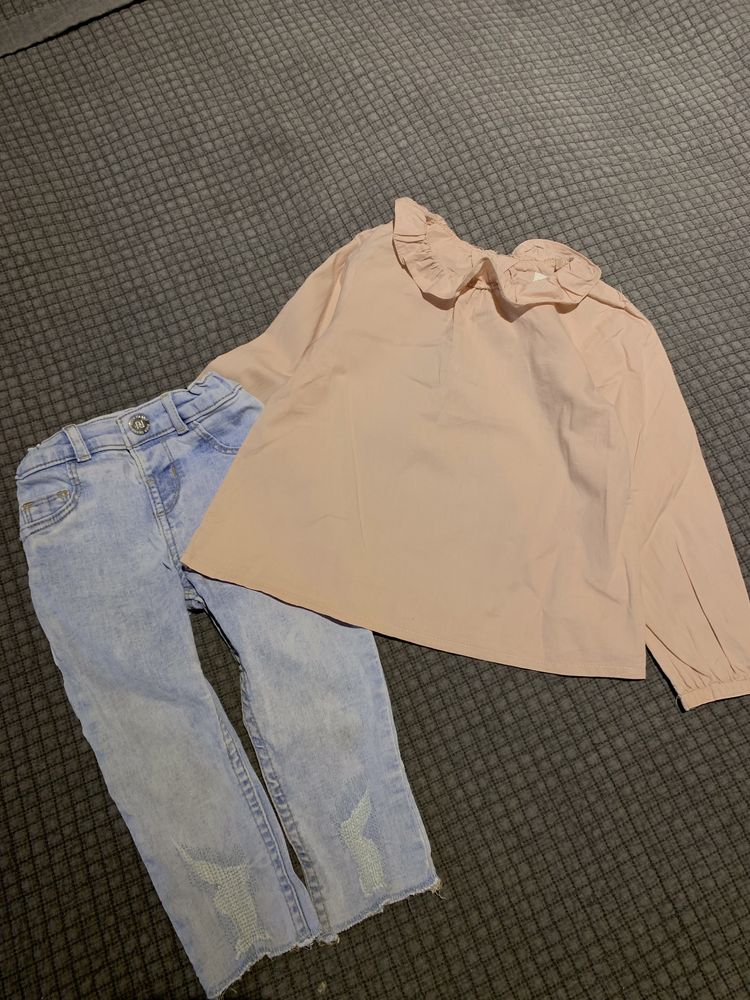 Одяг для дівчинки. Комбінезон, джинси, штани, блуза, в‘язані брюки
