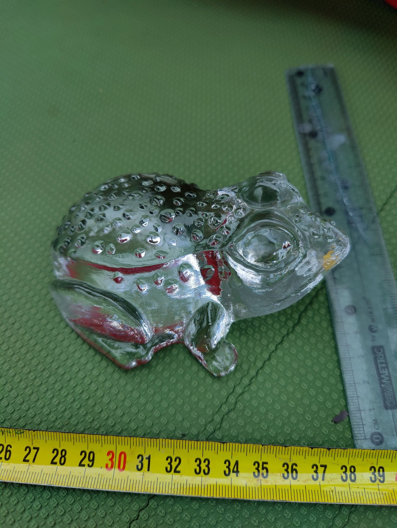 Żaba szklana ze szkła figurka ogród dom pukeberg kosta boda