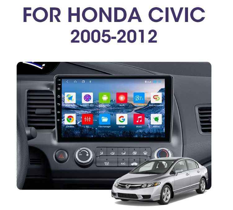 Автомагнітола Android  Honda Civic 8 2005-2012 1/16 2/16 2/32.