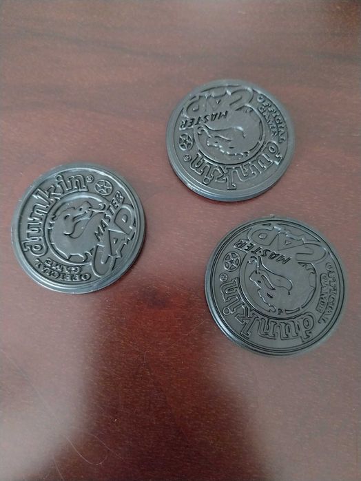 Master Cap Plastic Slammers, Dunkin, Lote 3